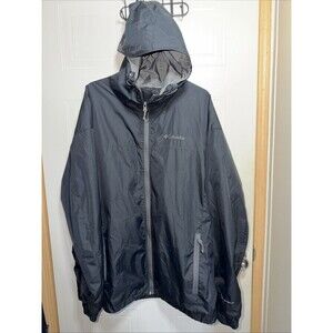 Columbia Outdoors Mens XL Hooded Windbreaker Pockets Hiking Camping Jacket